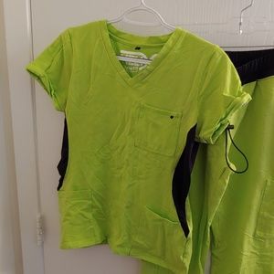 Lime green benefit medical scrubs